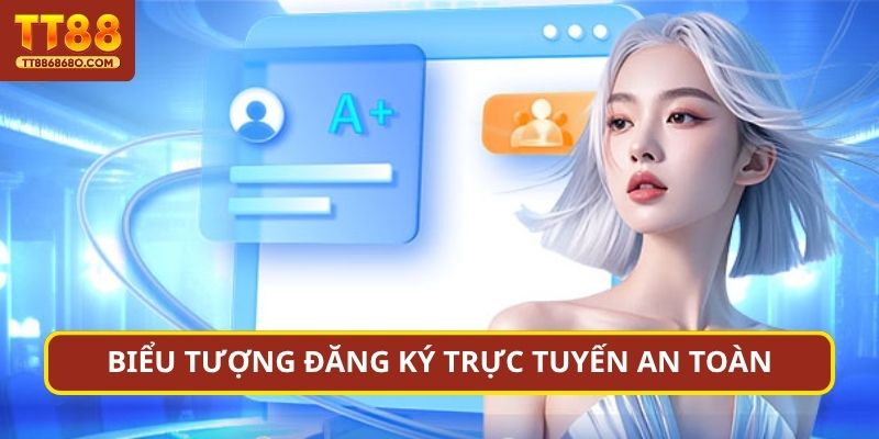 Biểu tượng đăng ký trực tuyến an toàn